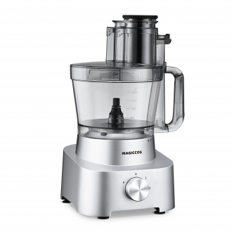 Food Processor - Magiccos 14-Cup Aluminum-Diecast French-Fry-Cutter Food-Processors - Large Feed Chute, XL Size Bowl, Cheese Grating