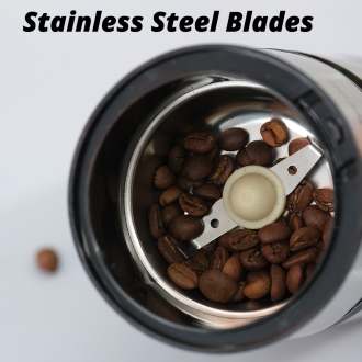 Coffee Grinder - Magiccos Electric Coffee Bean Grinder - One Press Button Control, 50g Coffee Bean Capacity, Stainless Steel Blade, Stain