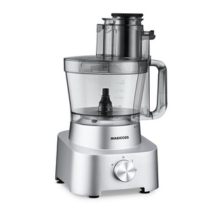 Food Processor - Magiccos 14-Cup Aluminum-Diecast French-Fry-Cutter Food-Processors - Large Feed Chute, XL Size Bowl, 